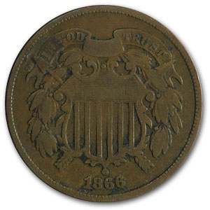 Buy 1866 Two Cent Piece VG
