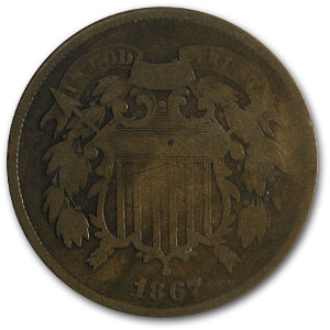 Buy 1867 Two Cent Piece Good