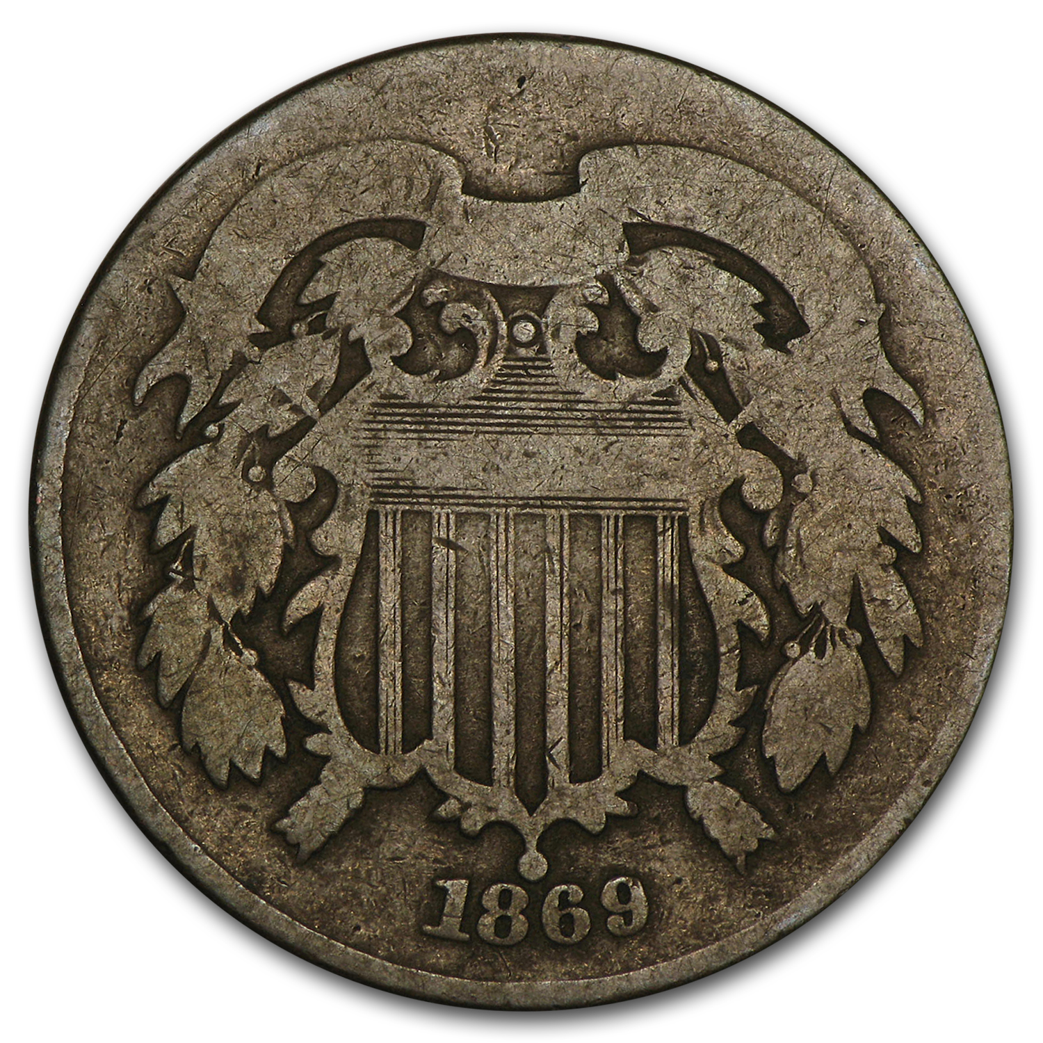 Buy 1869 Two Cent Piece Good