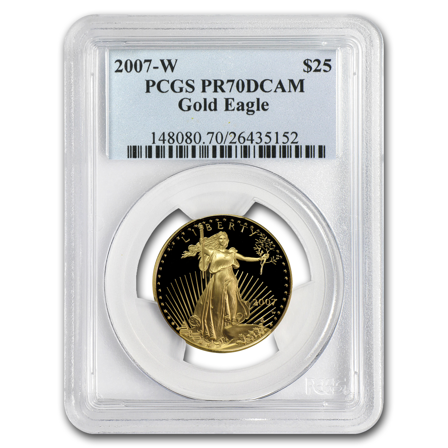 Buy 2007-W 1/2 oz Proof American Gold Eagle PR-70 DCAM PCGS
