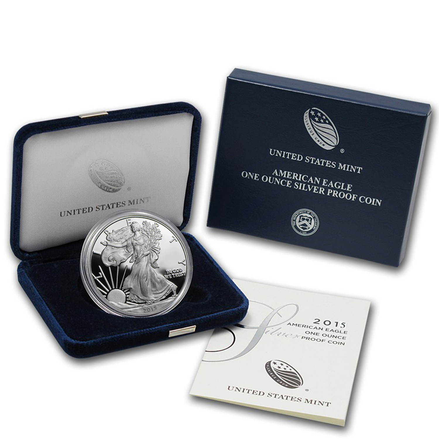Buy 2015-W 1 oz Proof American Silver Eagle (w/Box & COA)
