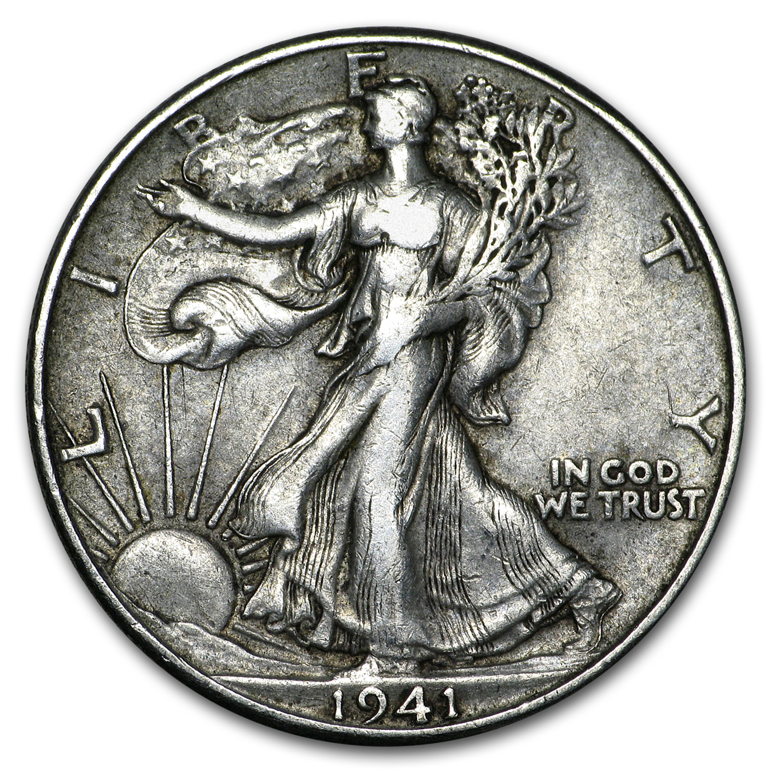 Buy 1941-D Walking Liberty Half Dollar XF - Click Image to Close