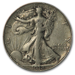Buy 1938 Walking Liberty Half Dollar AU - Click Image to Close