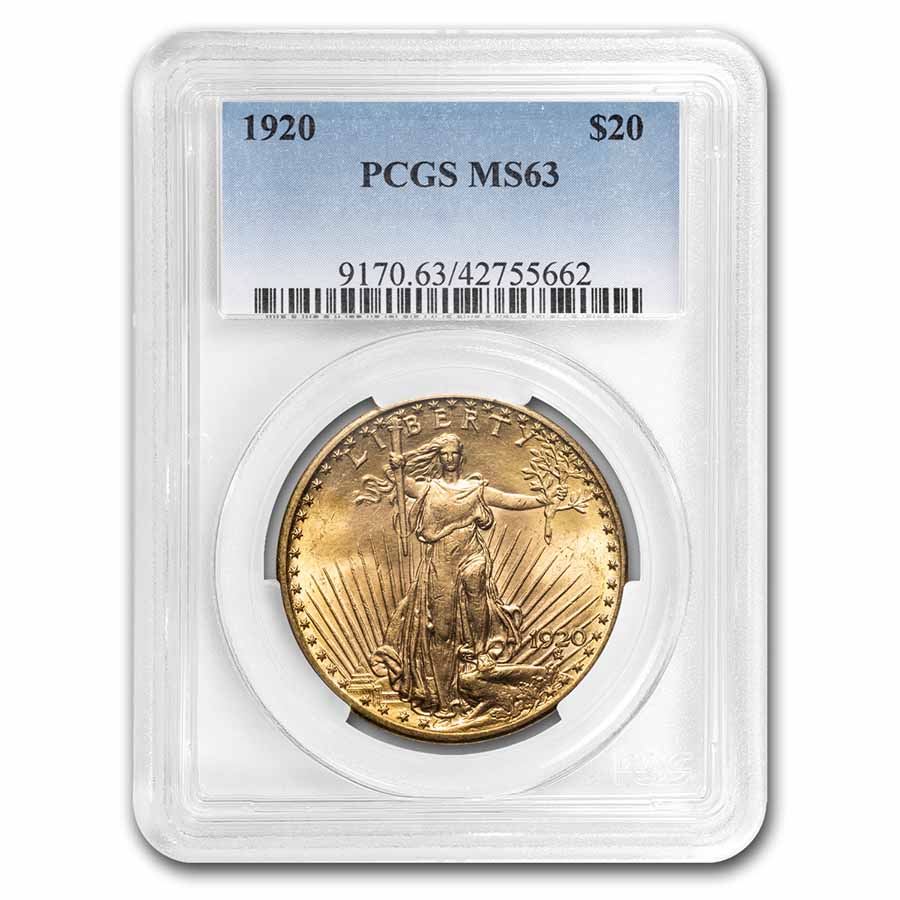 Buy 1920 $20 Saint-Gaudens Gold Double Eagle MS-63 PCGS - Click Image to Close