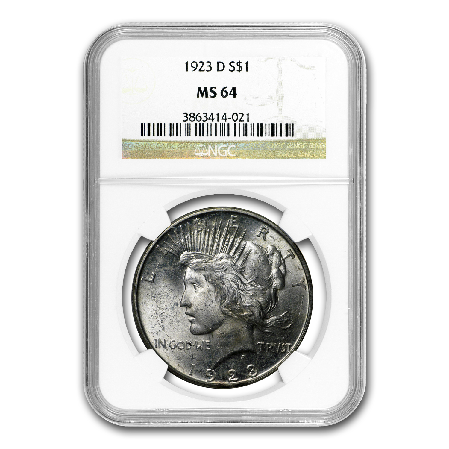 Buy 1923-D Peace Dollar MS-64 NGC