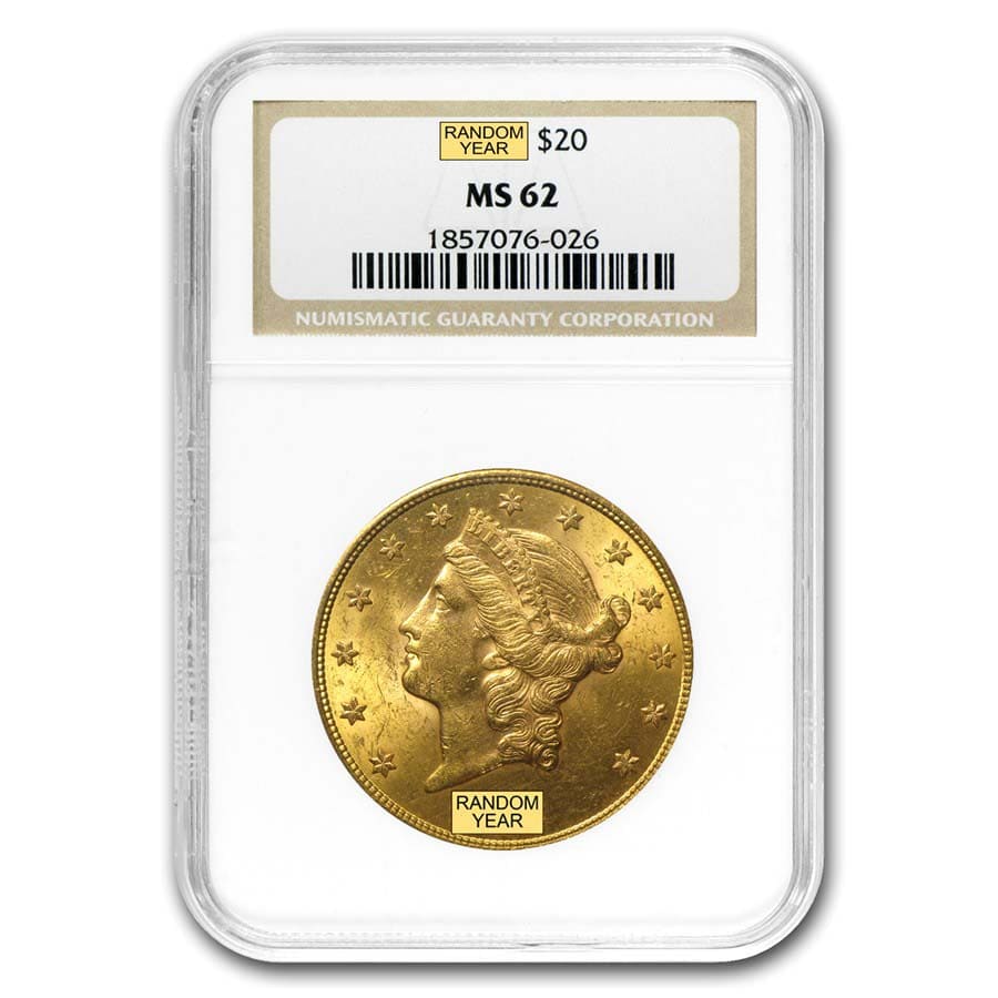 Buy $20 Liberty Gold Double Eagle MS-62 NGC (Random) - Click Image to Close