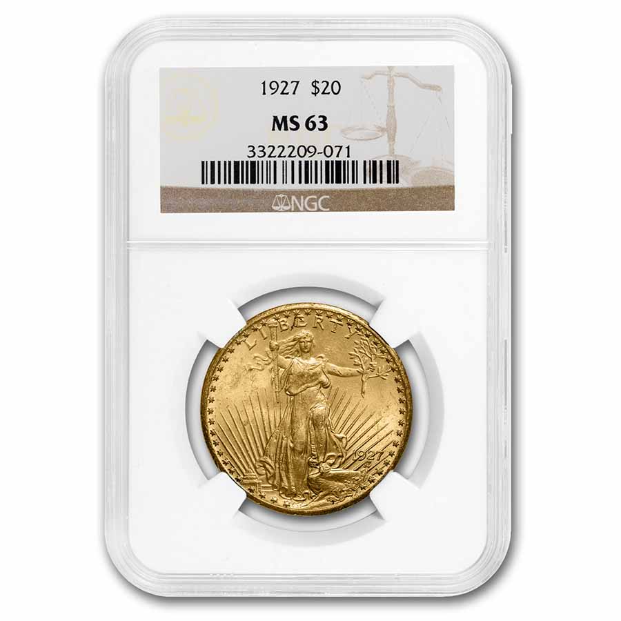 Buy 1927 $20 Saint-Gaudens Gold Double Eagle MS-63 NGC - Click Image to Close