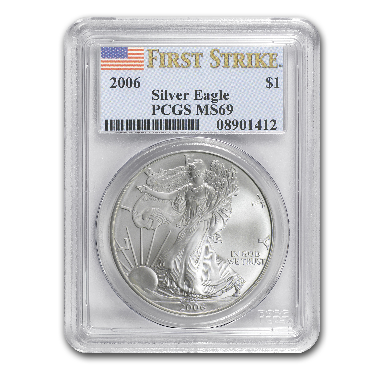 Buy 2006 American Silver Eagle MS-69 PCGS (FirstStrike?) - Click Image to Close
