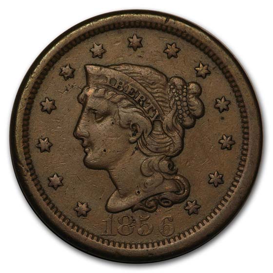 Buy 1856 Large Cent Upright 5 XF - Click Image to Close