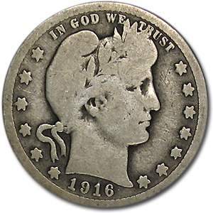 Buy 1916 Barber Quarter Good/VG - Click Image to Close