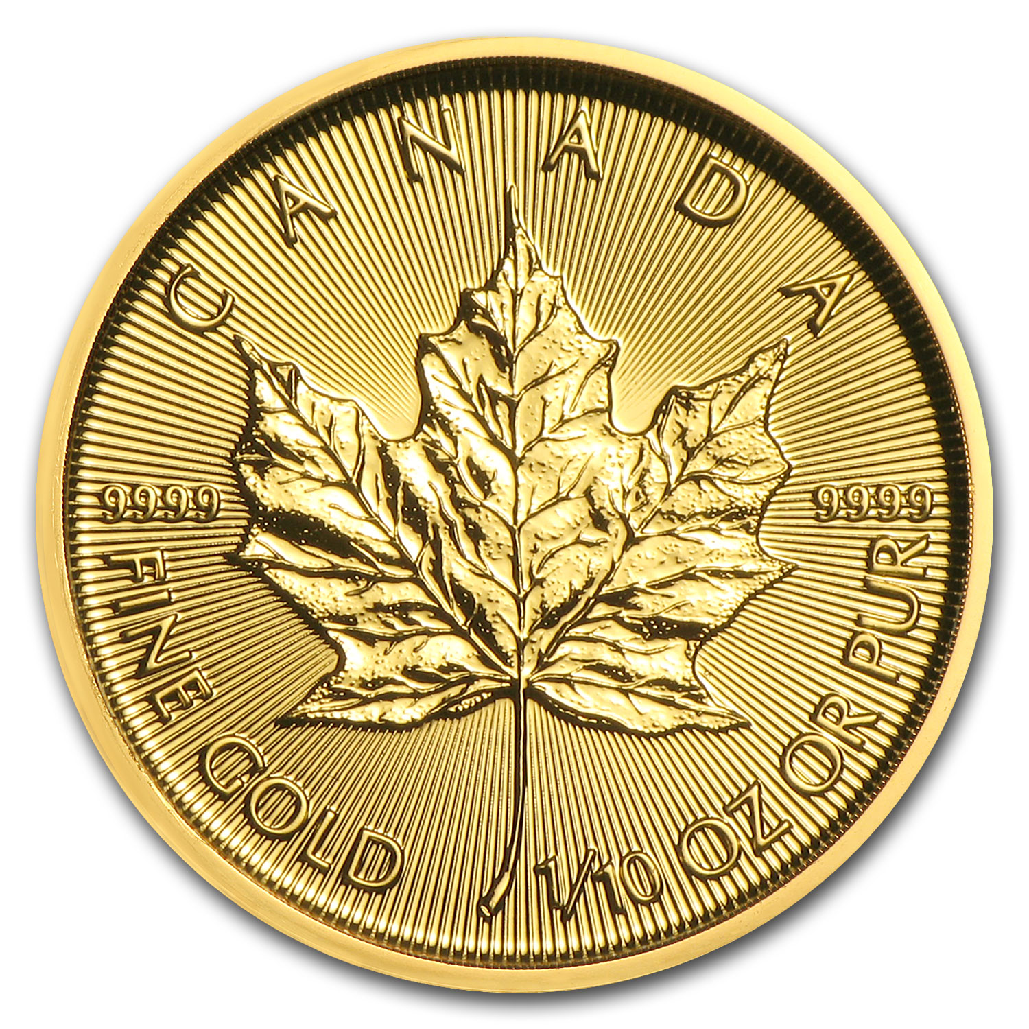 Buy 2018 Canada 1/10 oz Gold Maple Leaf BU - Click Image to Close