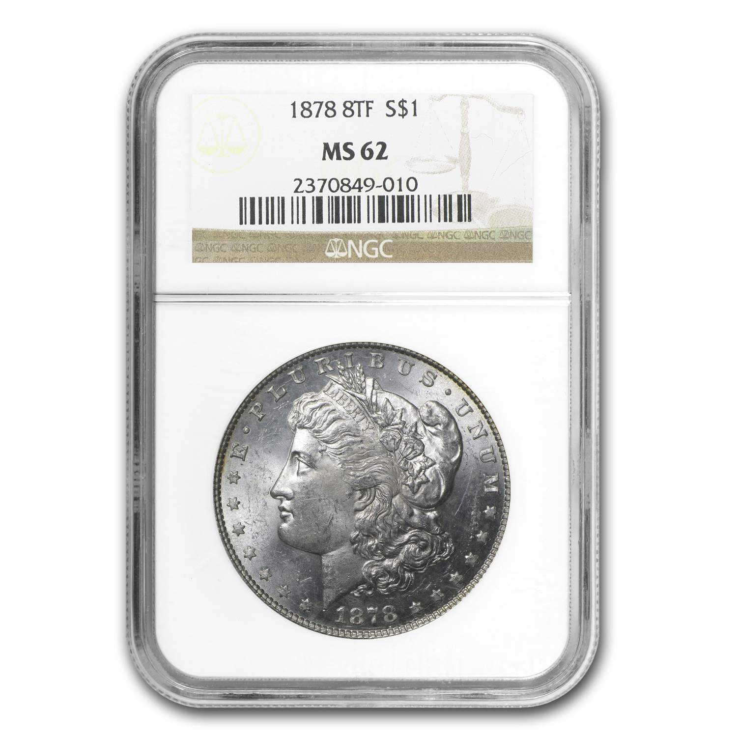 Buy 1878 Morgan Dollar 8 TF MS-62 NGC - Click Image to Close