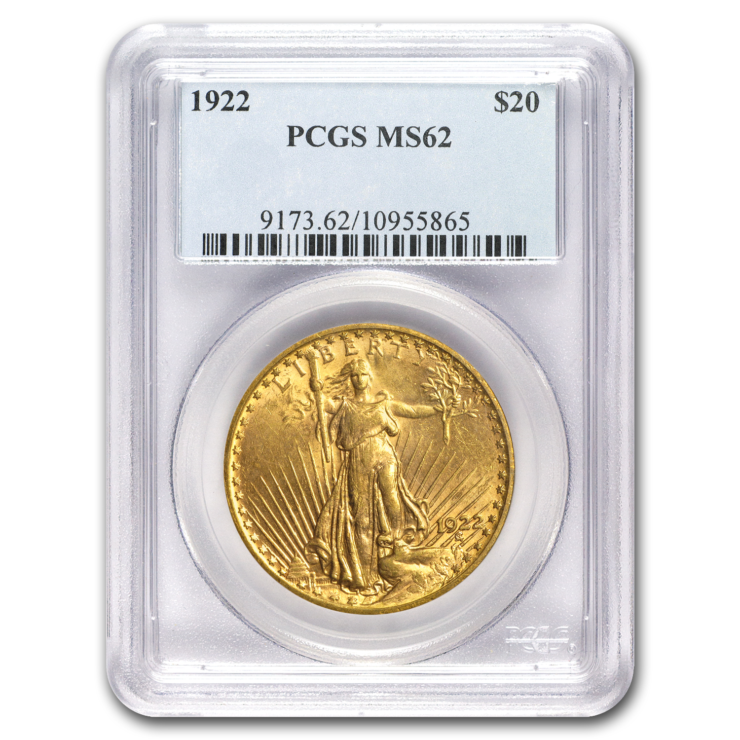 Buy 1922 $20 Saint-Gaudens Gold Double Eagle MS-62 PCGS - Click Image to Close