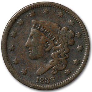 Buy 1838 Large Cent VG - Click Image to Close