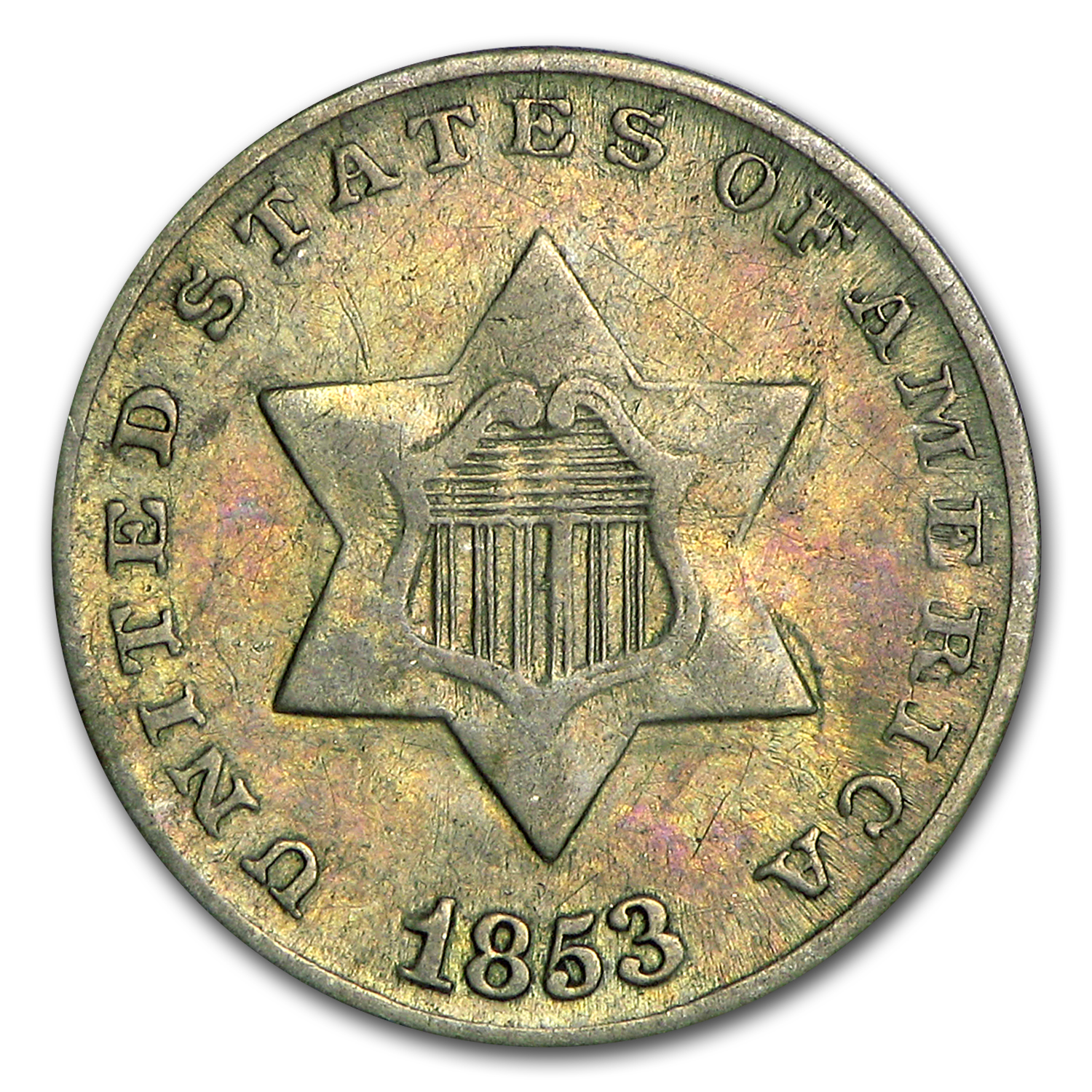 Buy 1853 Three Cent Silver XF