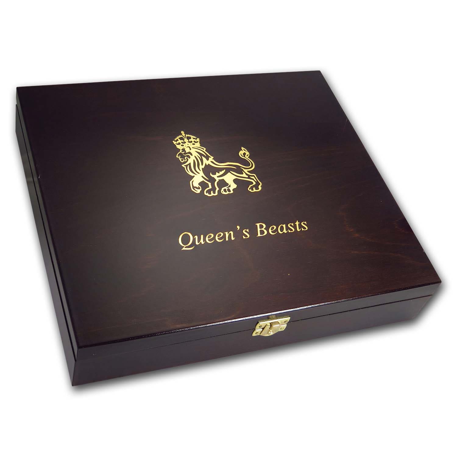 Buy Wooden Presentation Box - GB 10 oz Silver Queen's Beasts Series