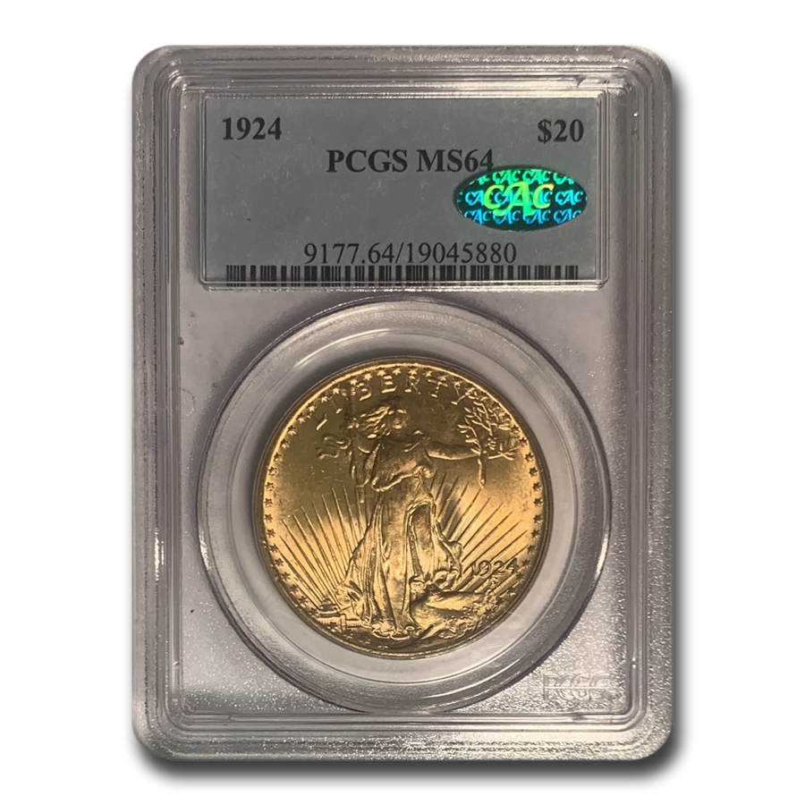 Buy 1924 $20 Saint-Gaudens Gold Double Eagle MS-64 PCGS CAC - Click Image to Close