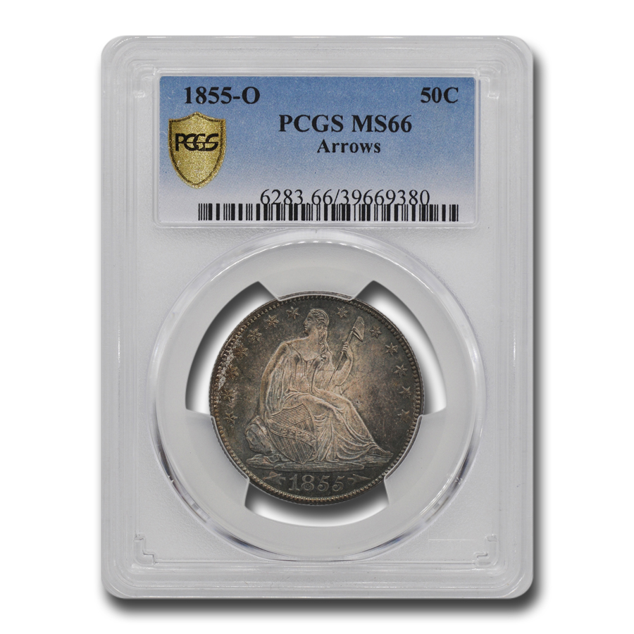 Buy 1855-O Liberty Seated Half Dollar MS-66 PCGS (Arrows) - Click Image to Close