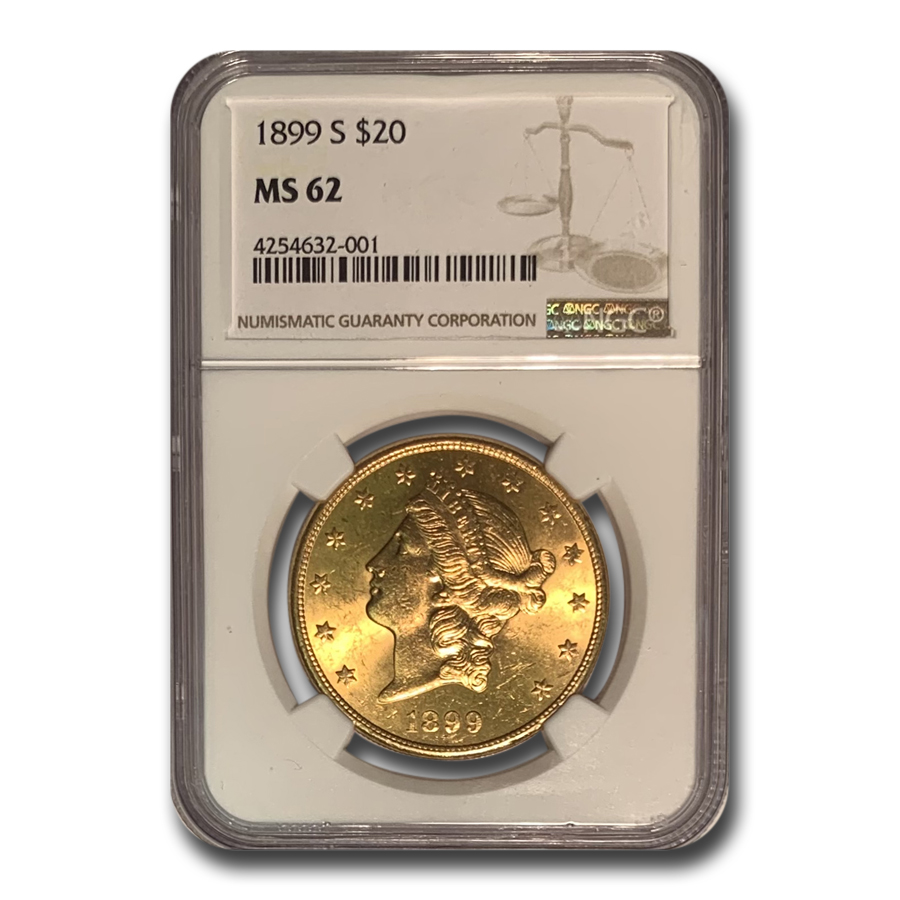 Buy 1899-S $20 Liberty Gold Double Eagle MS-62 NGC
