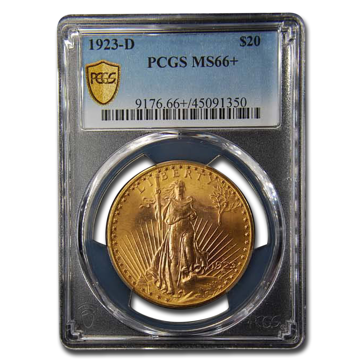 Buy 1923-D $20 Saint-Gaudens Gold Double Eagle MS-66+ PCGS - Click Image to Close