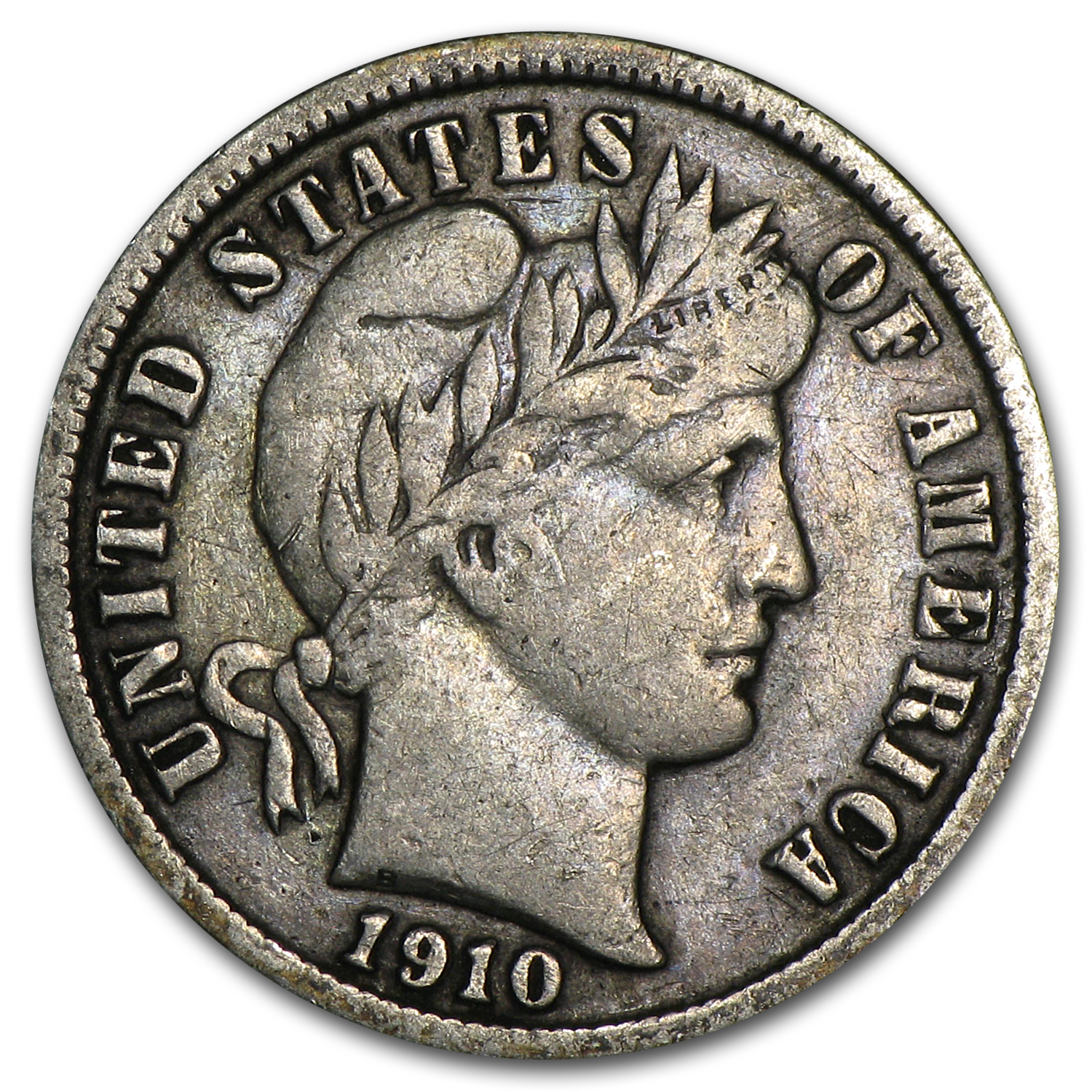 Buy 1910-S Barber Dime VF - Click Image to Close