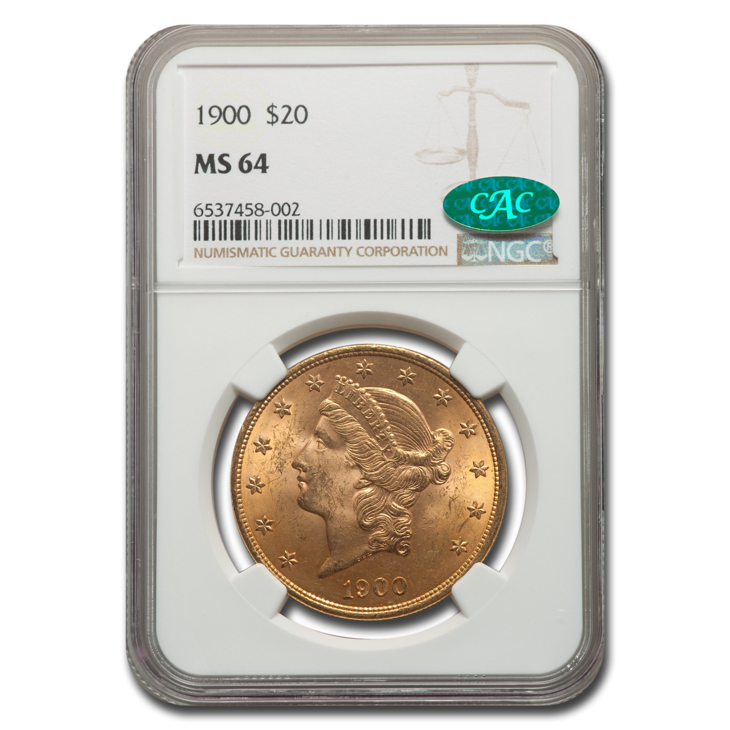 Buy 1900 $20 Liberty Gold Double Eagle MS-64 NGC CAC