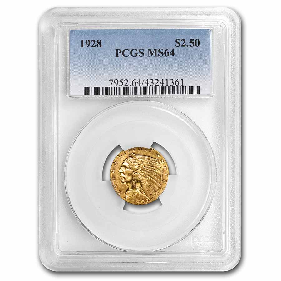 Buy 1928 $2.50 Indian Gold Quarter Eagle MS-64 PCGS - Click Image to Close