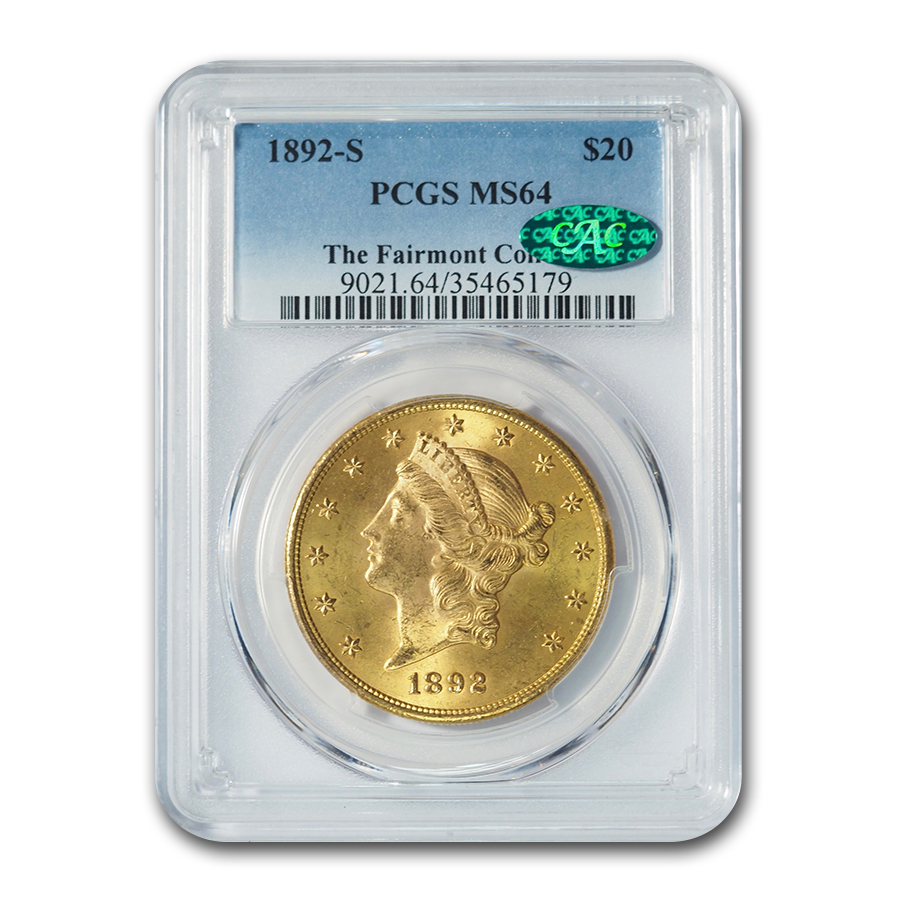 Buy 1892-S $20 Liberty Gold Double Eagle MS-64 PCGS CAC - Click Image to Close