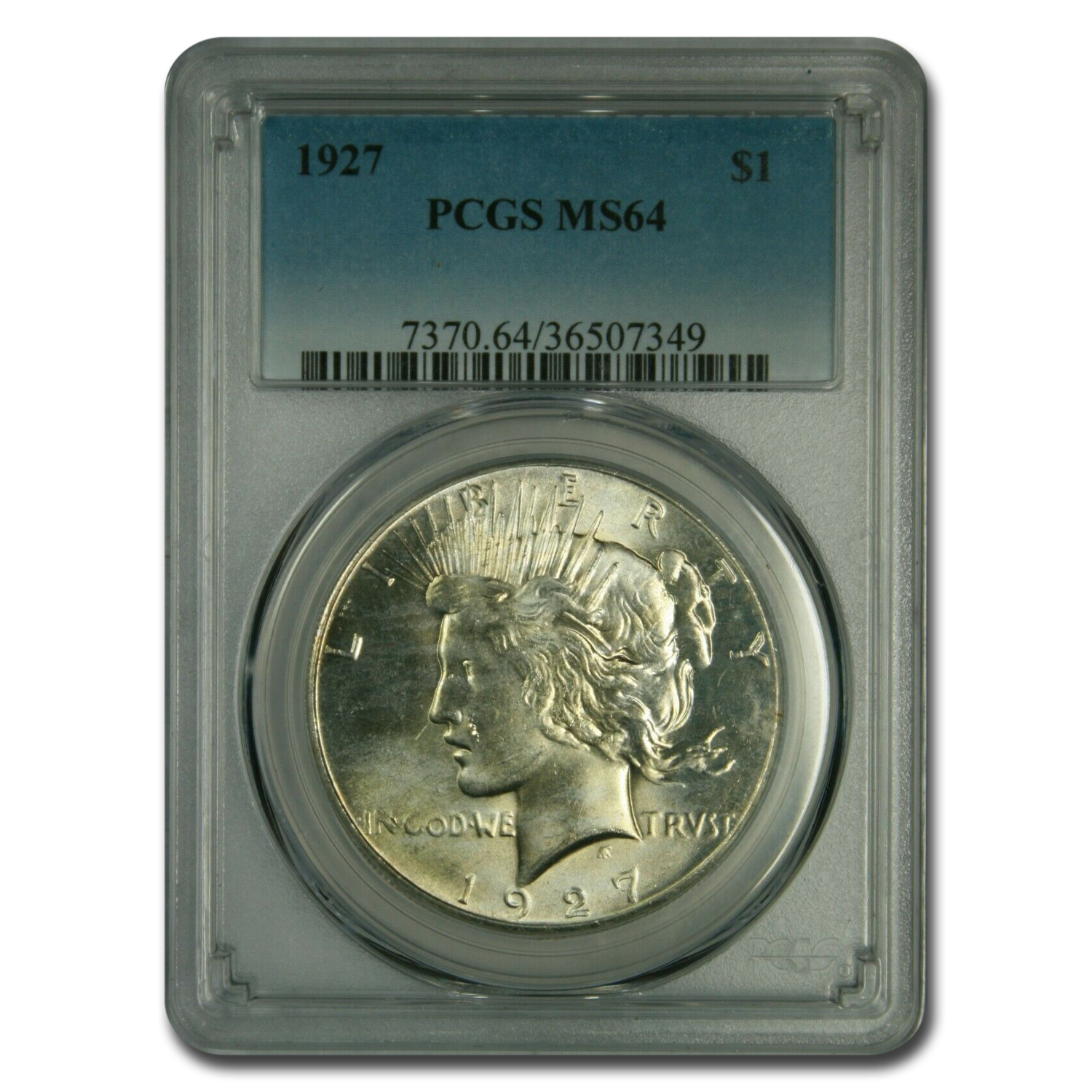 Buy 1927 Peace Dollar MS-64 PCGS - Click Image to Close