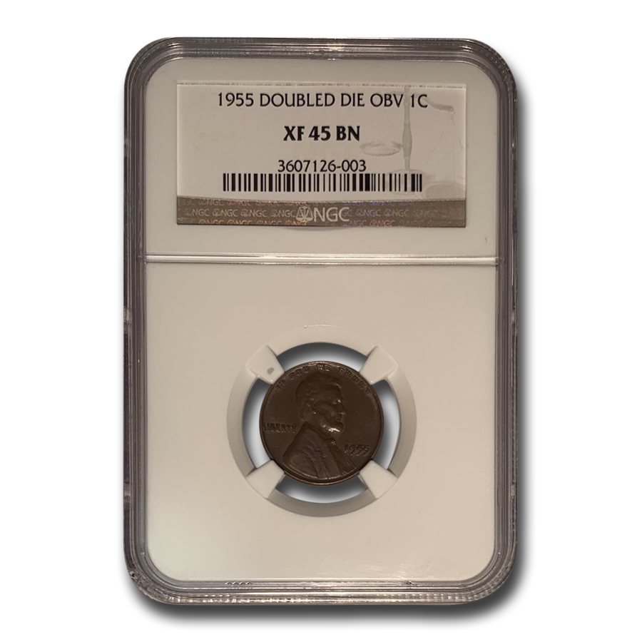 Buy 1955 Lincoln Cent Doubled Die Obverse XF-45 NGC (Brown) - Click Image to Close
