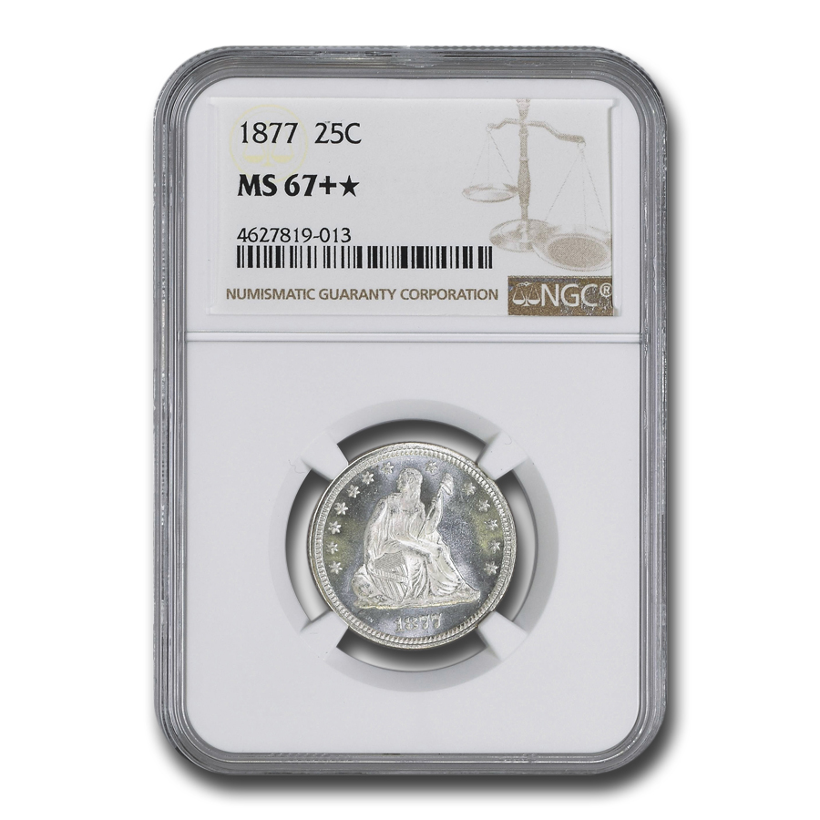 Buy an MS-67+ 1877 Liberty Seated Quarter - Click Image to Close