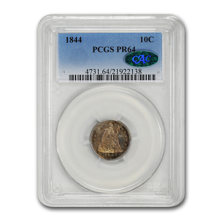 Buy 1844 Liberty Seated Dime PR-64 PCGS CAC - Click Image to Close