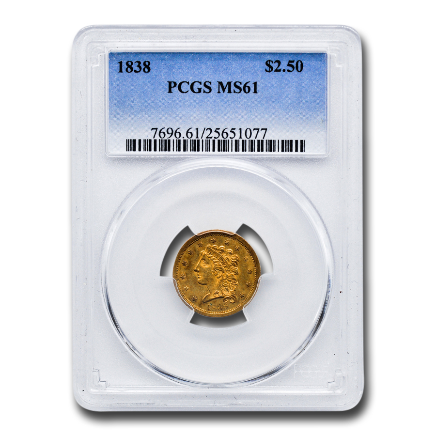 Buy 1838 $2.50 Classic Head Quarter Eagle MS-61 PCGS - Click Image to Close