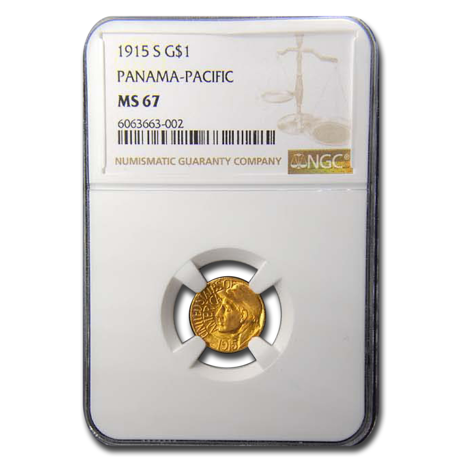Buy 1915-S Gold $1.00 Panama-Pacific MS-67 NGC - Click Image to Close