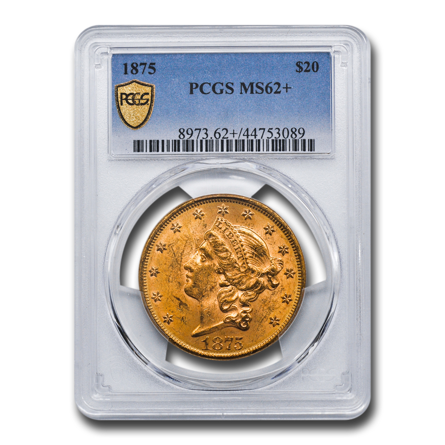 Buy 1875 $20 Liberty Gold Double Eagle MS-62+ PCGS - Click Image to Close