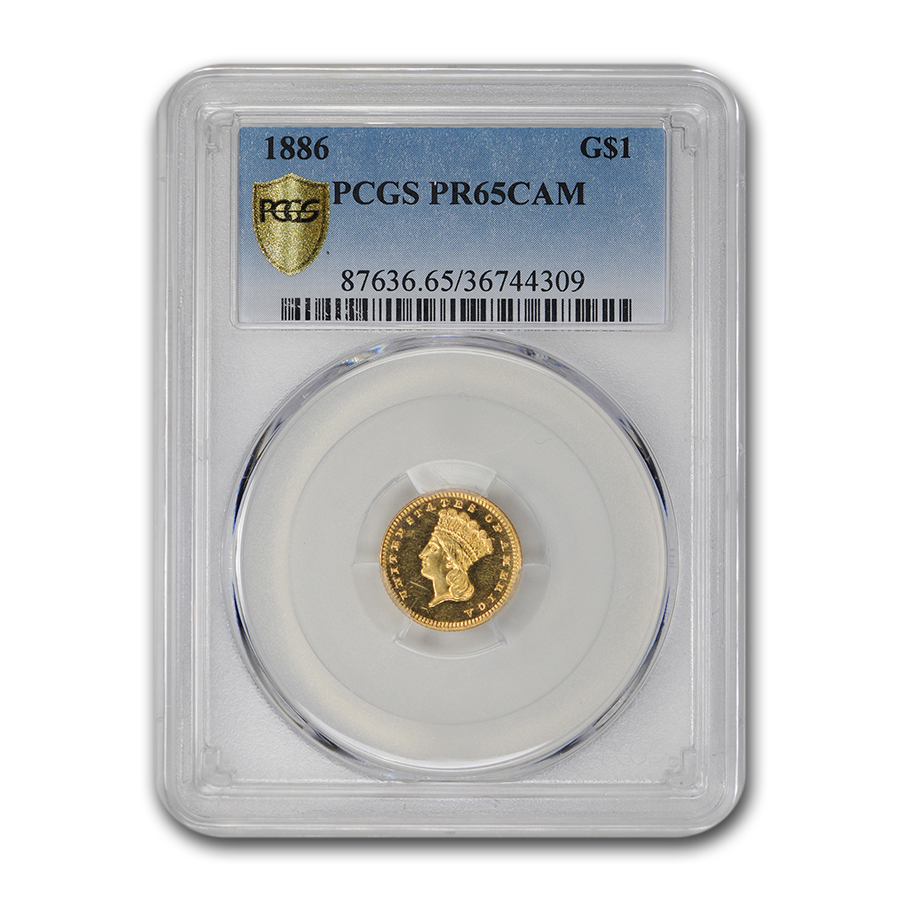 Buy 1886 $1 Indian Head Gold Dollar PR-65 Cameo PCGS - Click Image to Close