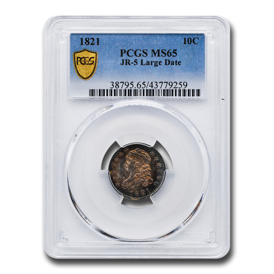 Buy 1821 Capped Bust Dime MS-65 PCGS (JR-5, Large Date) - Click Image to Close