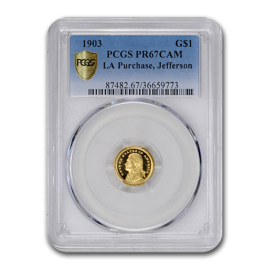 Buy 1903 Gold $1.00 Louisiana Purchase Jefferson PR-67 Cameo PCGS - Click Image to Close