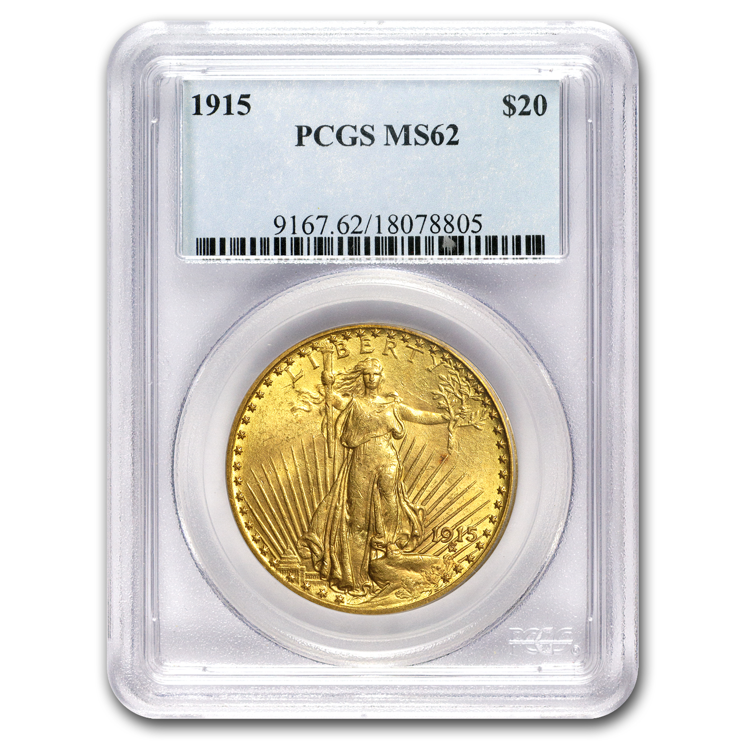 Buy 1915 $20 Saint-Gaudens Gold Double Eagle MS-62 PCGS - Click Image to Close
