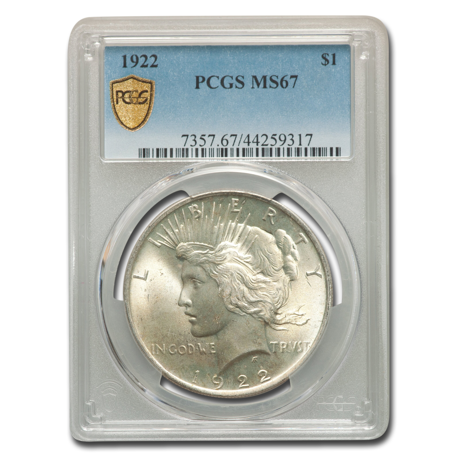 Buy 1922 Peace Dollar MS-67 PCGS - Click Image to Close