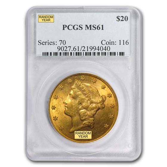 Buy $20 Liberty Gold Double Eagle MS-61 PCGS (Pre-1900) - Click Image to Close