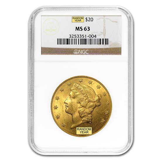 Buy $20 Liberty Gold Double Eagle MS-63 NGC (Pre-1900) - Click Image to Close