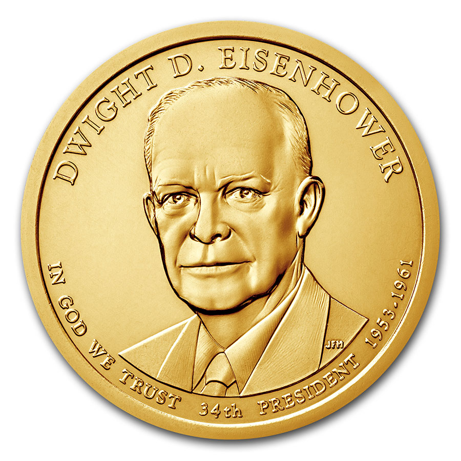 Buy 2015-D Dwight Eisenhower Presidential Dollar BU - Click Image to Close