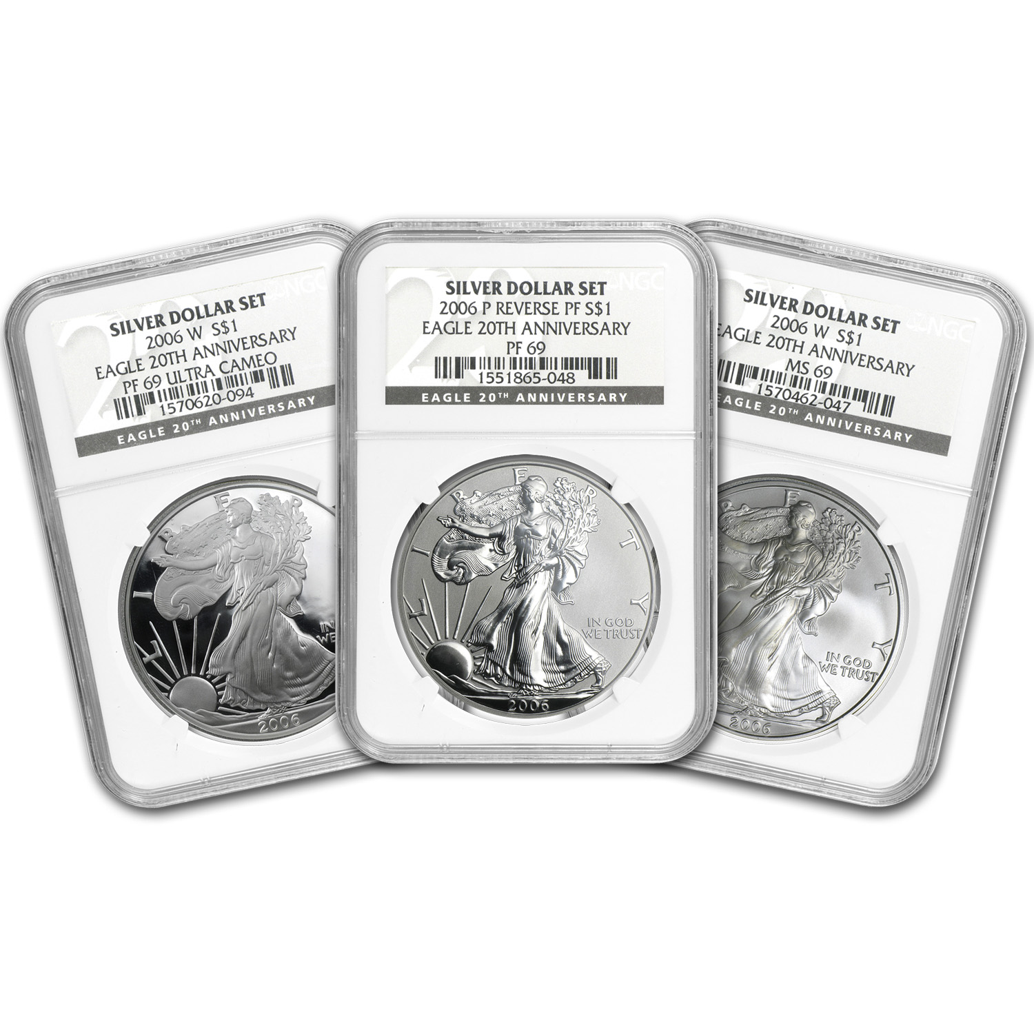 Buy 2006-W 3-Coin Proof Silver Eagle Set MS/PF-69 NGC - Click Image to Close
