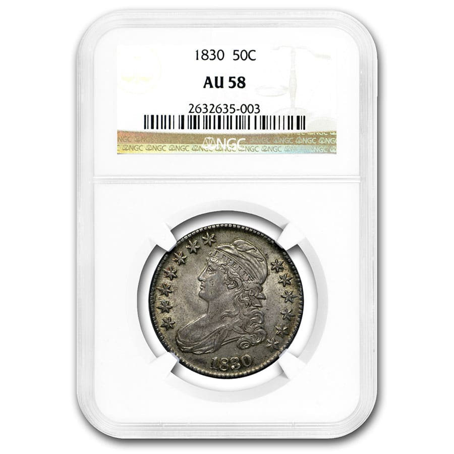 Buy 1830 Bust Half Dollar AU-58 NGC (Small 0) - Click Image to Close