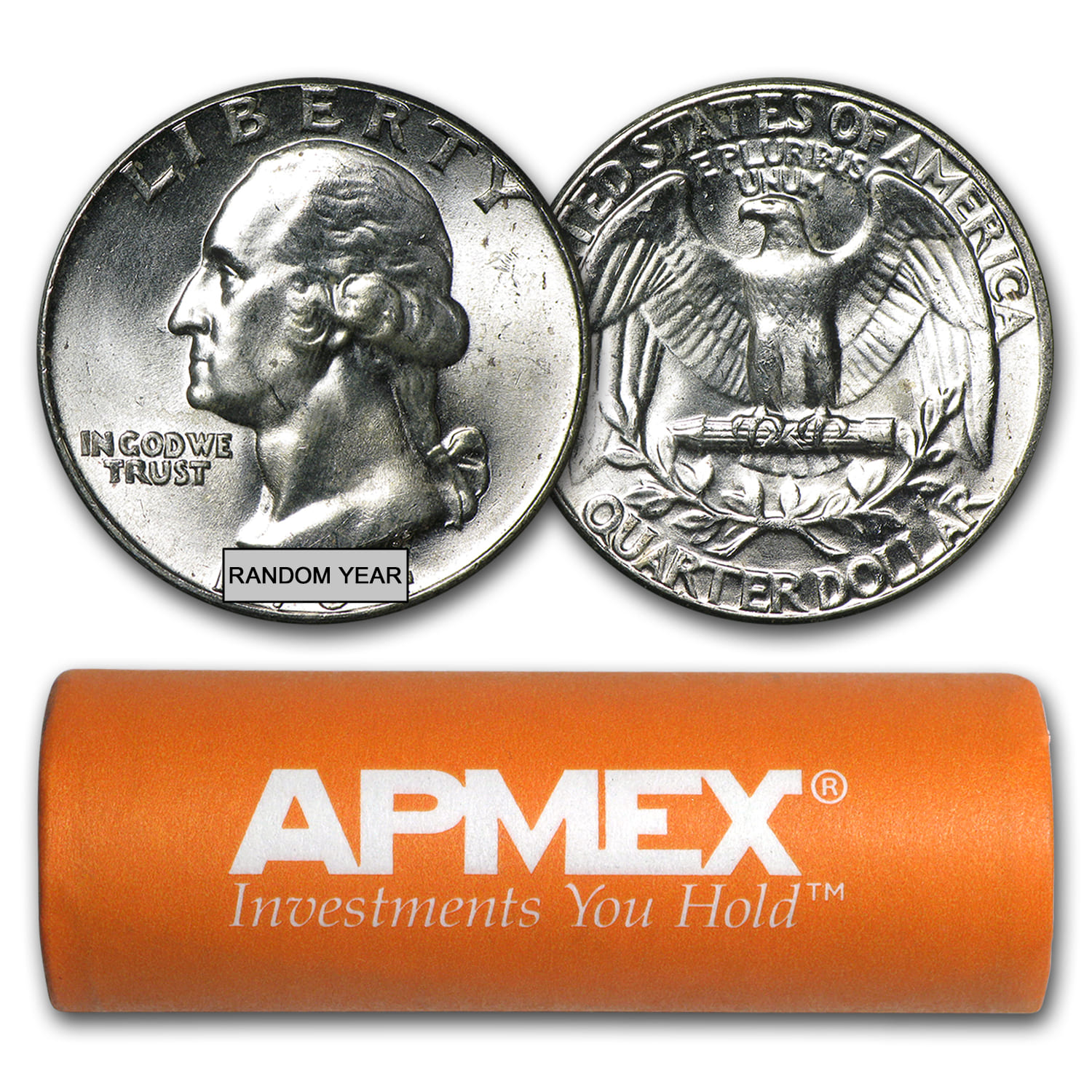 Buy 90% Silver Washington Quarters 40-Coin Roll BU - Click Image to Close