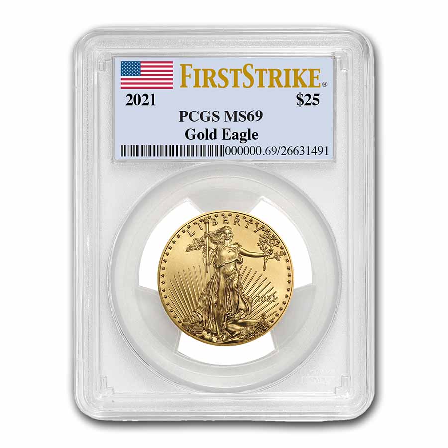Buy 2021 1/2 oz American Gold Eagle MS-69 PCGS (FirstStrike?)