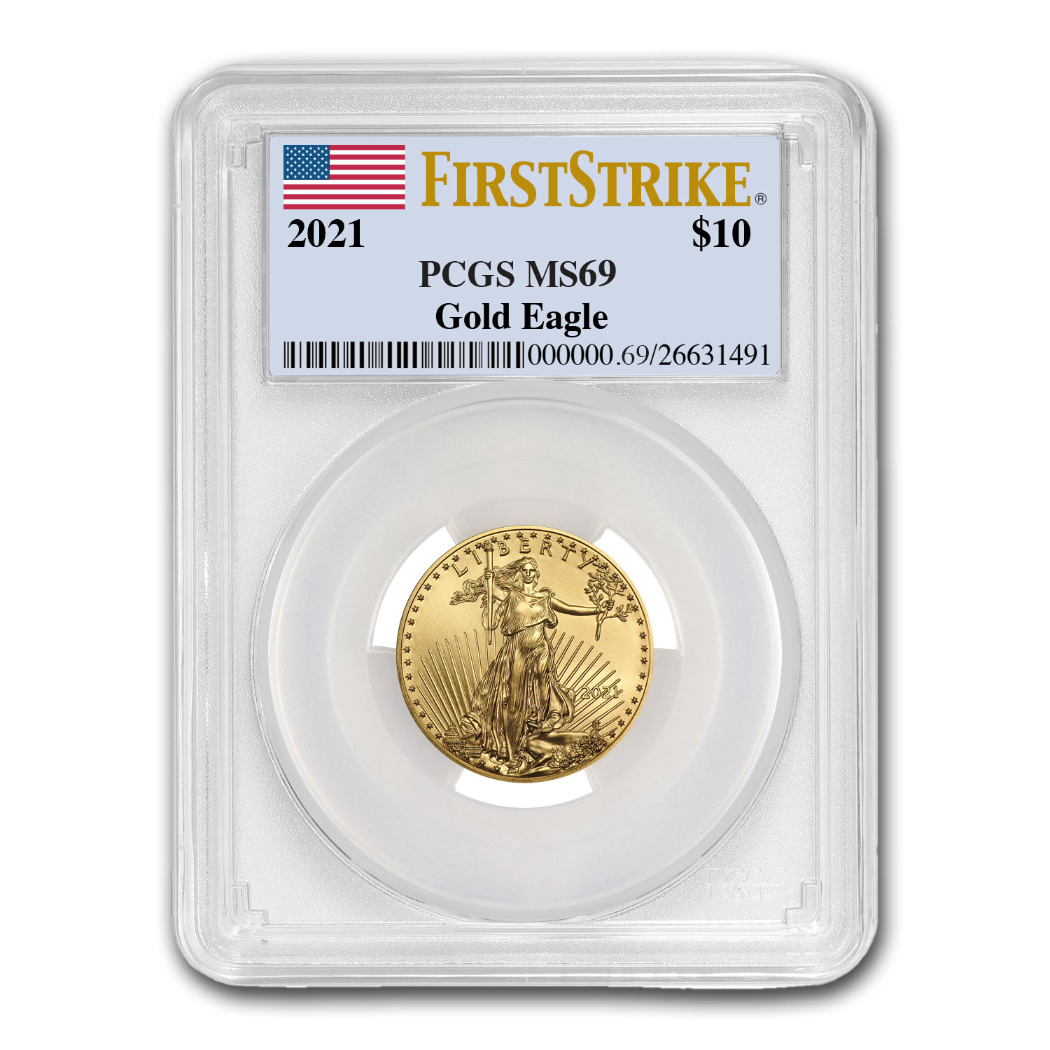 Buy 2021 1/4 oz American Gold Eagle MS-69 PCGS (FirstStrike?) - Click Image to Close