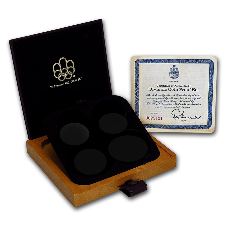 Buy OGP Box 1973 CA 4-Coin Ag MTL Olympics PF Set