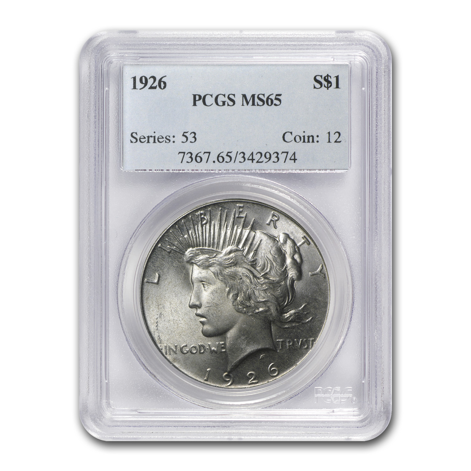 Buy 1926 Peace Dollar MS-65 PCGS - Click Image to Close